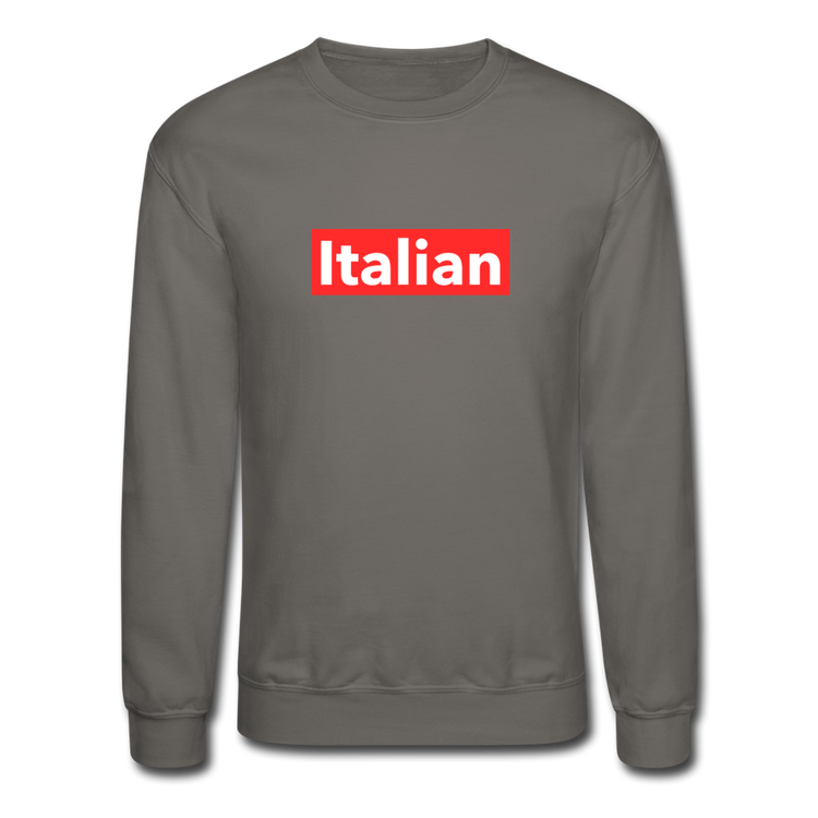 Italian red Crewneck Sweatshirt - asphalt gray