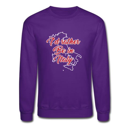 I'd rather be in Italy Crewneck Sweatshirt - purple