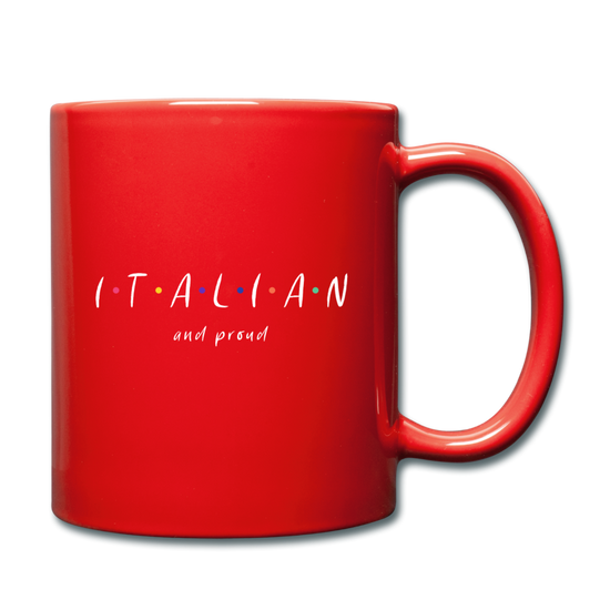 Italian and proud Full Color Mug 11 oz - red