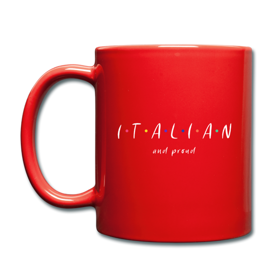 Italian and proud Full Color Mug 11 oz - red