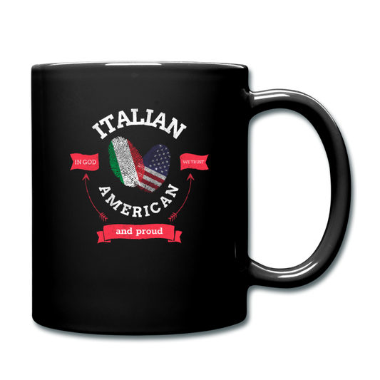 Italian - American and proud Full Color Mug 11 oz - black