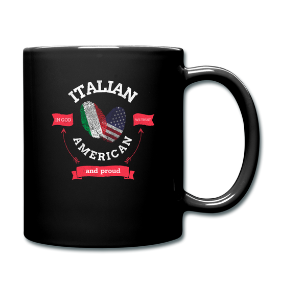 Italian - American and proud Full Color Mug 11 oz - black