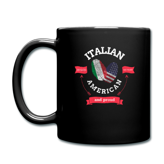 Italian - American and proud Full Color Mug 11 oz - black