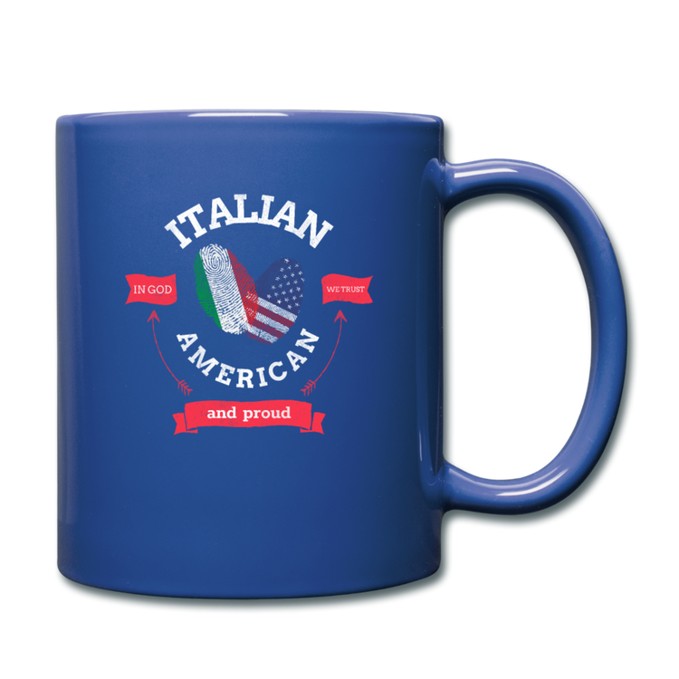 Italian - American and proud Full Color Mug 11 oz - royal blue