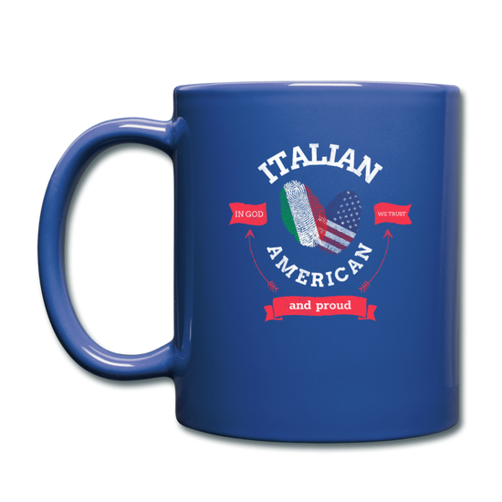 Italian - American and proud Full Color Mug 11 oz - royal blue