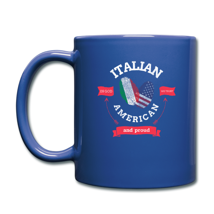 Italian - American and proud Full Color Mug 11 oz - royal blue