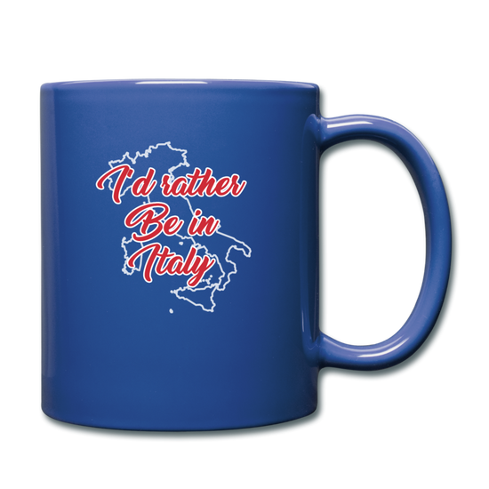 I'd rather be in Italy Full Color Mug 11 oz - royal blue