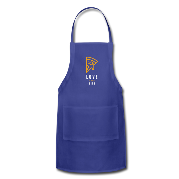 Love at first bite Apron - royal blue