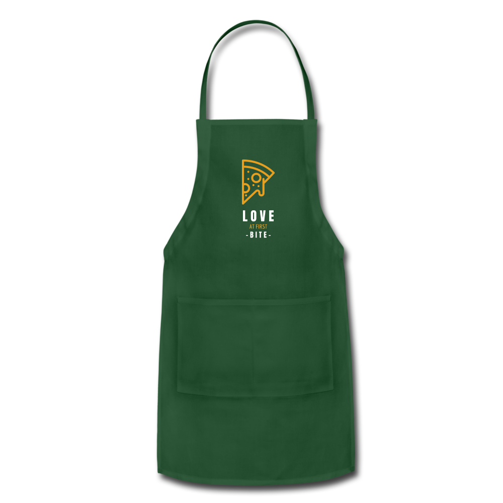 Love at first bite Apron - forest green