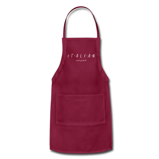 Italian and proud Apron - burgundy