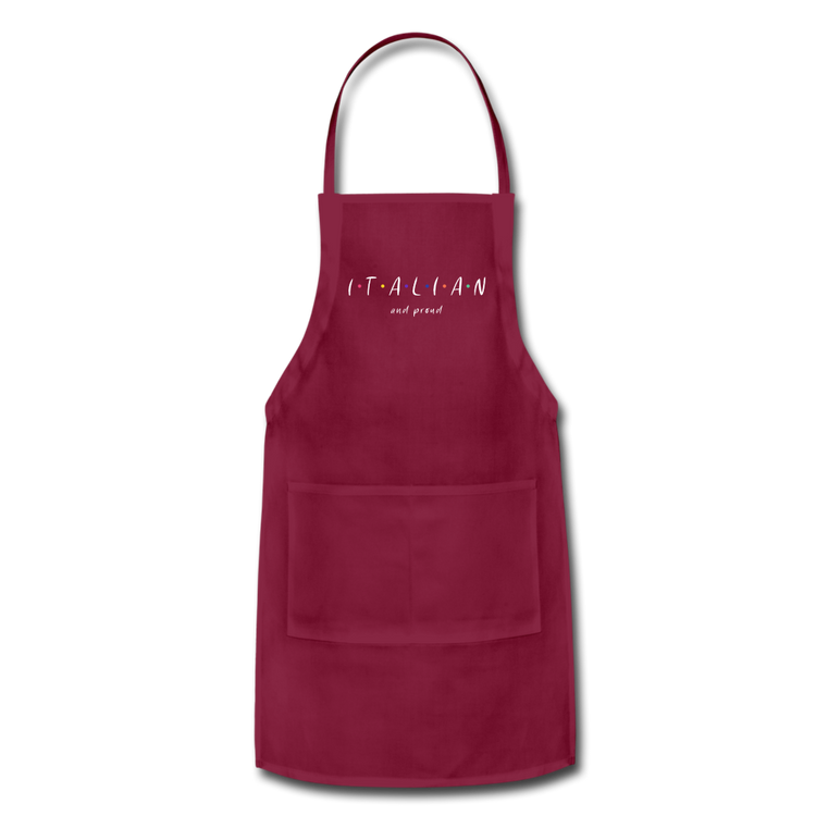 Italian and proud Apron - burgundy