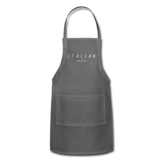 Italian and proud Apron - charcoal