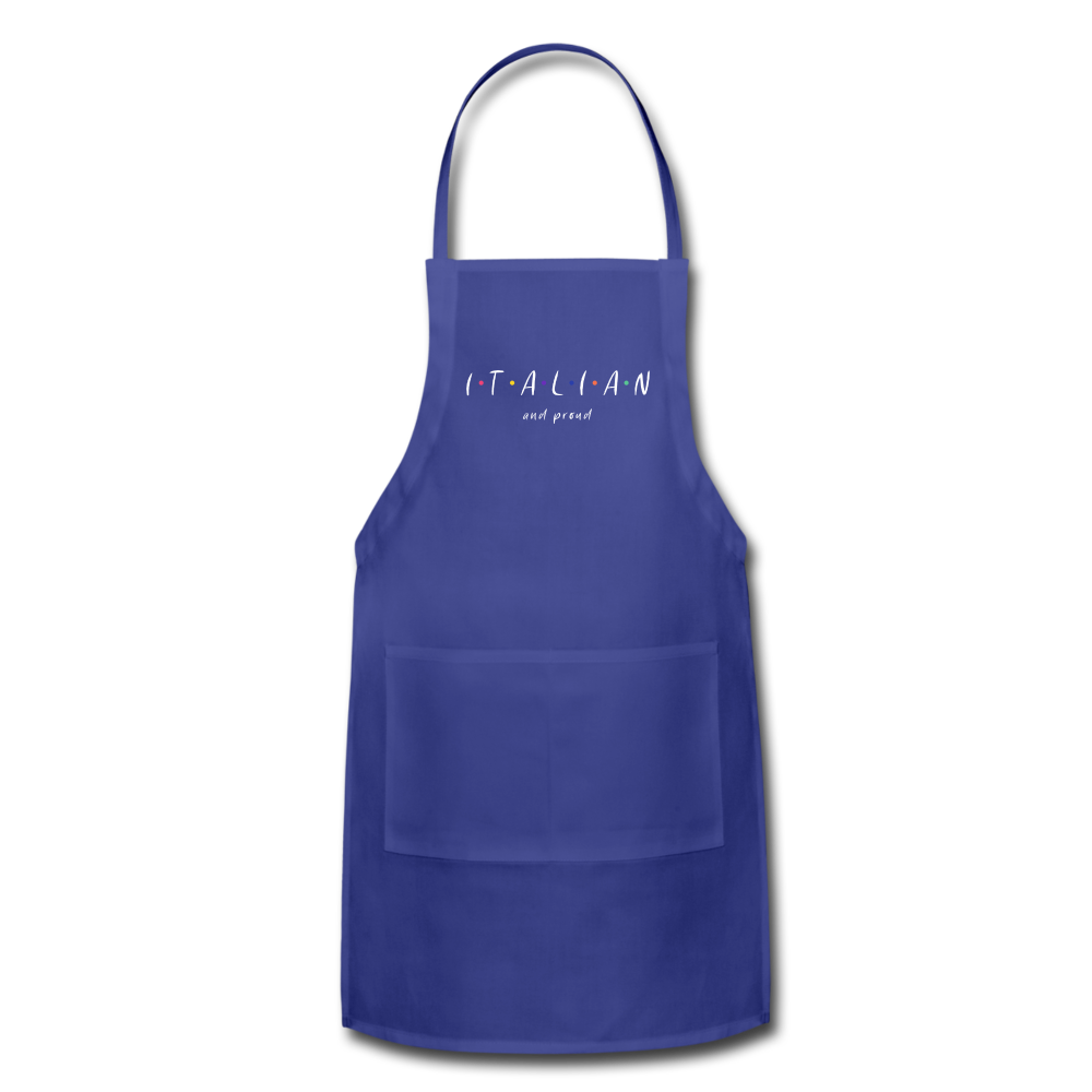 Italian and proud Apron - royal blue