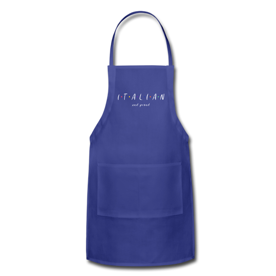 Italian and proud Apron - royal blue