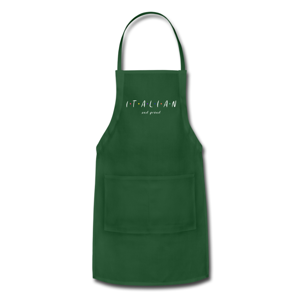 Italian and proud Apron - forest green
