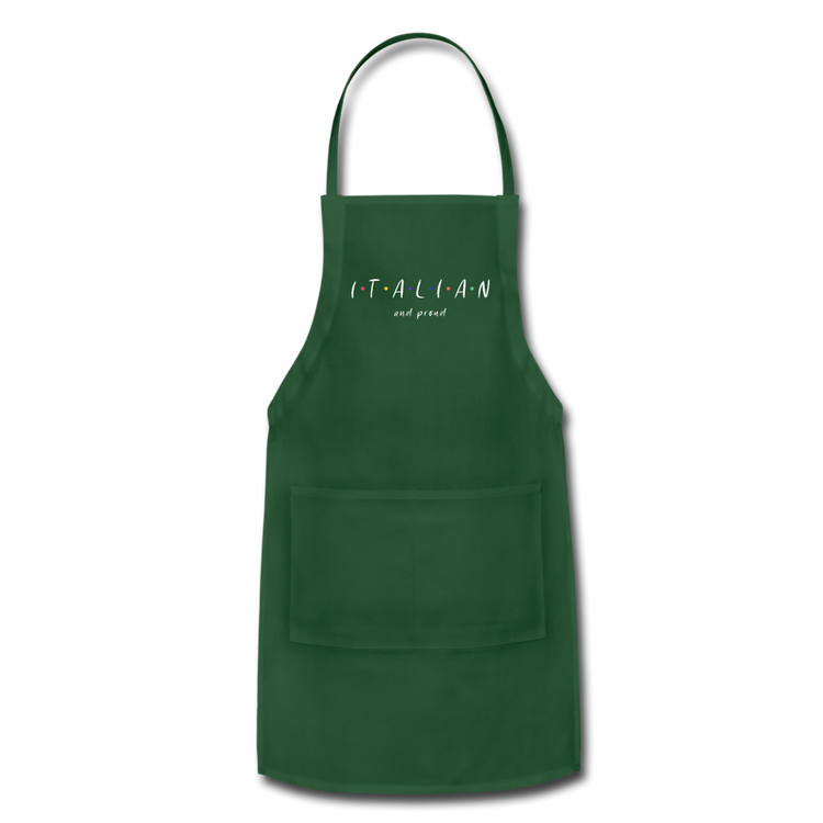 Italian and proud Apron - forest green