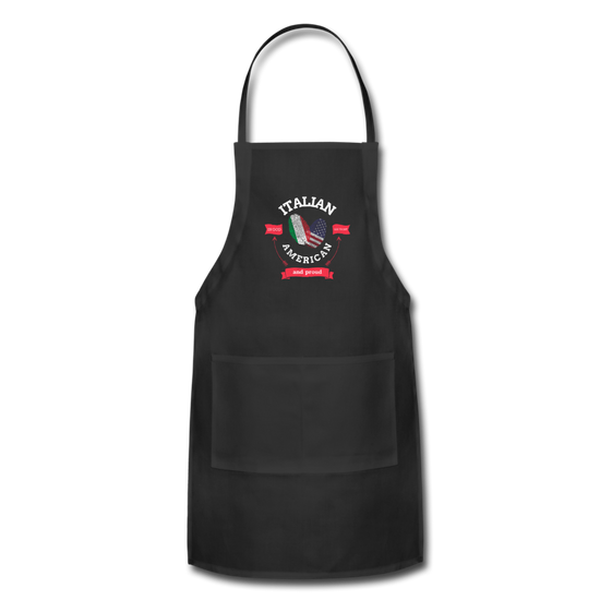 Italian - American and proud Apron - black