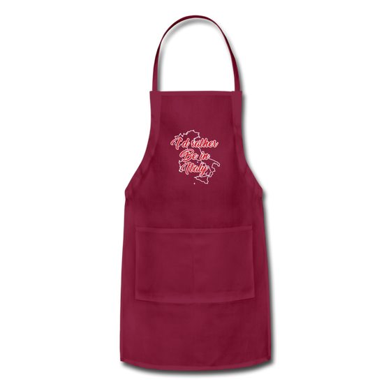 I'd rather be in Italy Apron - burgundy