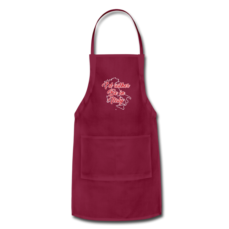 I'd rather be in Italy Apron - burgundy