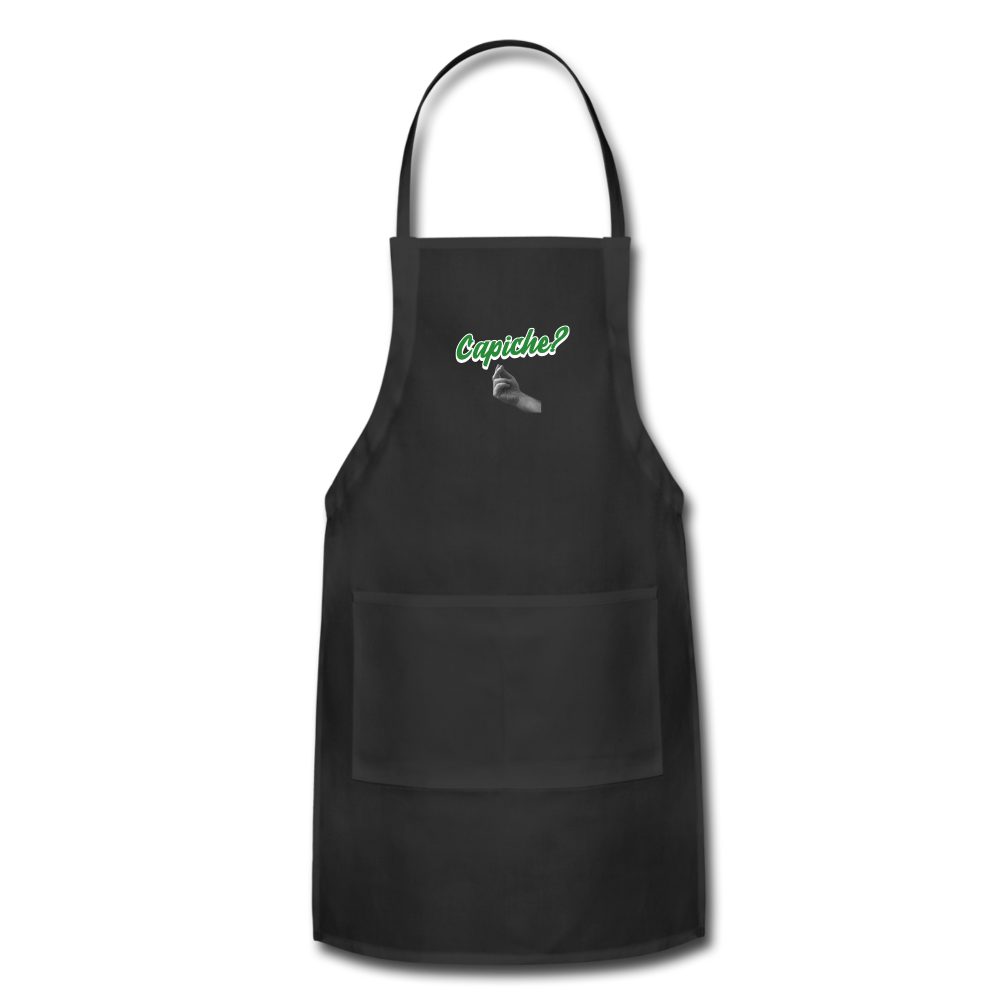 Capiche?  Apron - black