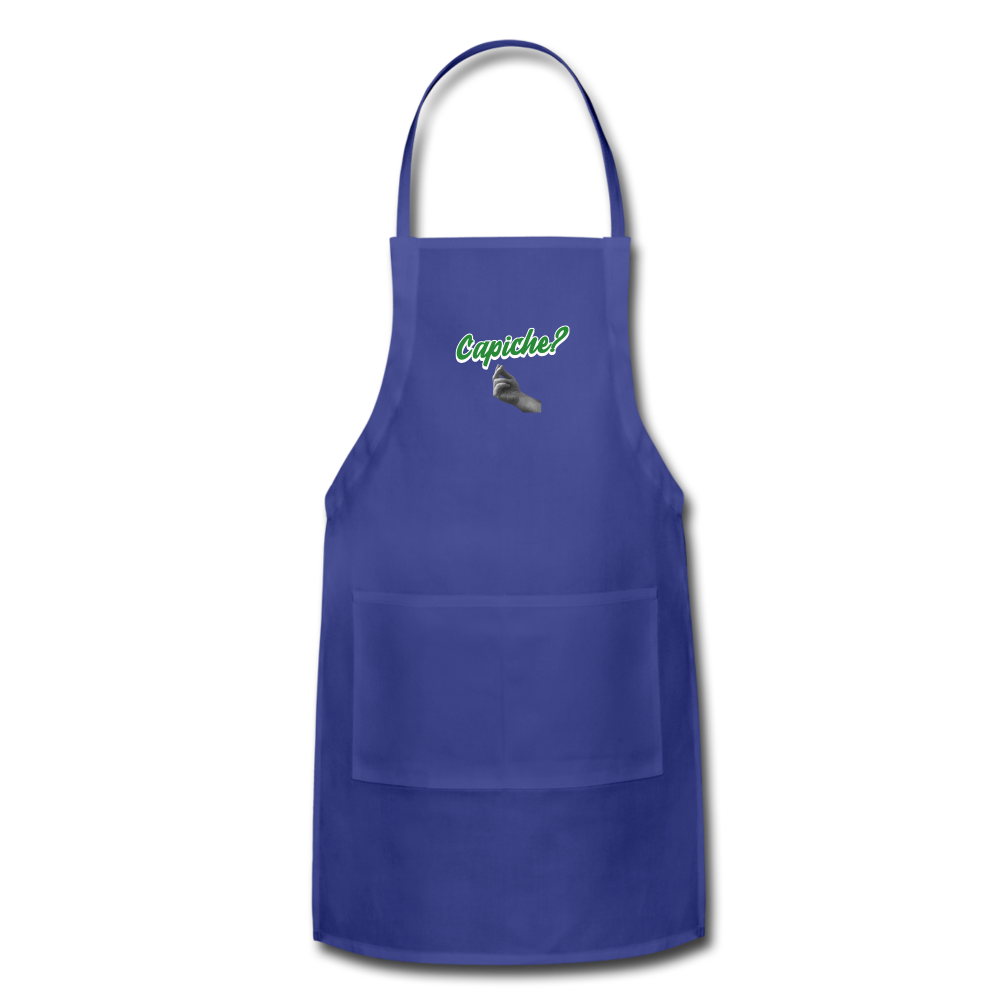 Capiche?  Apron - royal blue