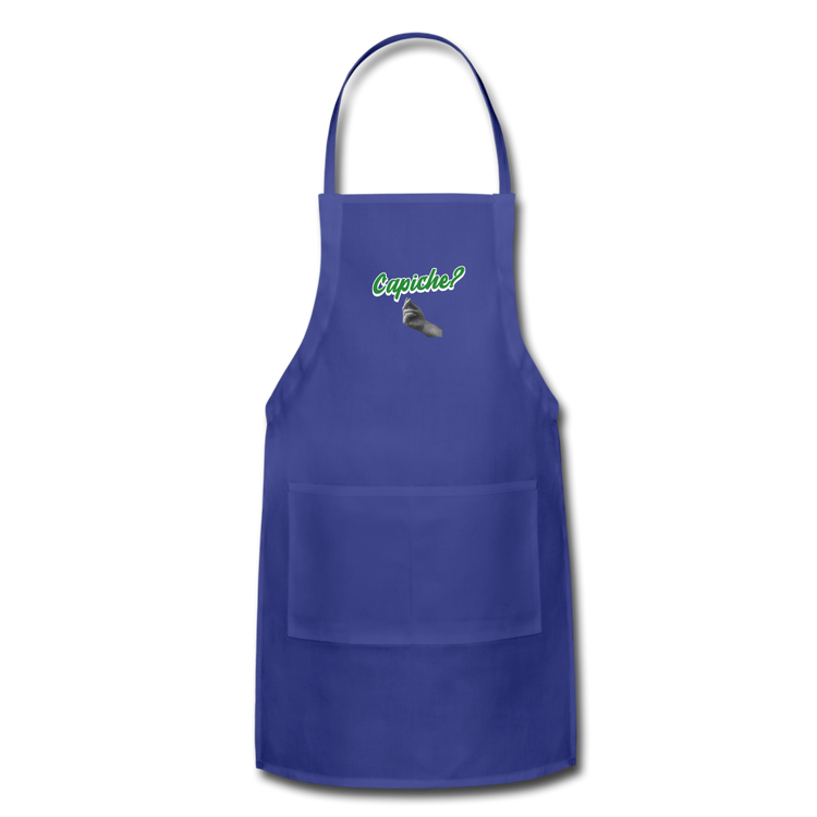 Capiche?  Apron - royal blue