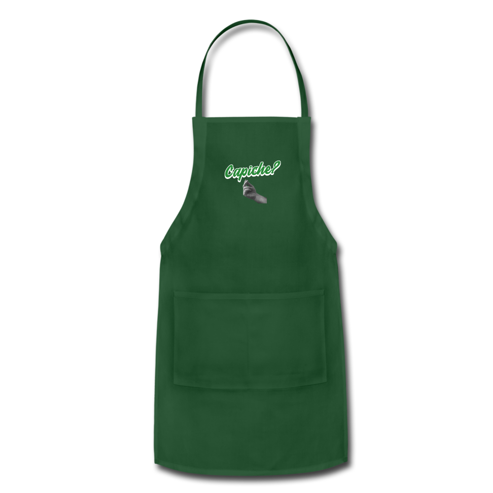 Capiche?  Apron - forest green
