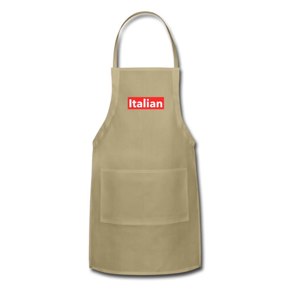 Italian red Apron - khaki