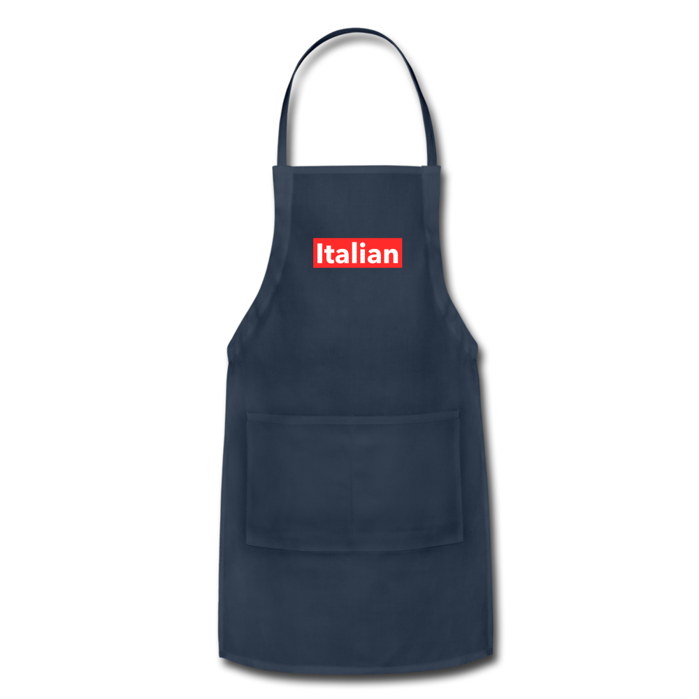 Italian red Apron - navy