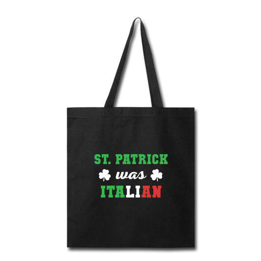 St.Patrick was Italian Cotton Tote Bag - black