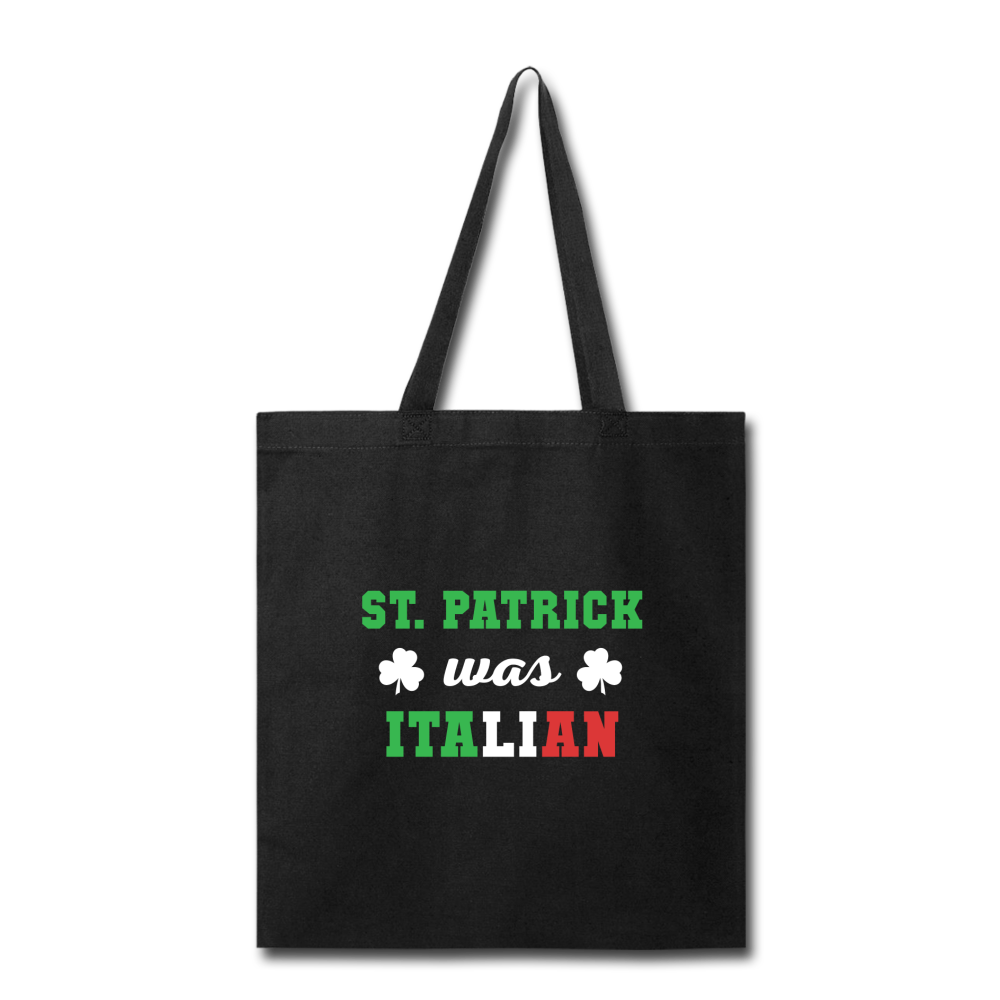 St.Patrick was Italian Cotton Tote Bag - black