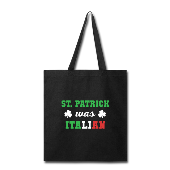 St.Patrick was Italian Cotton Tote Bag - black