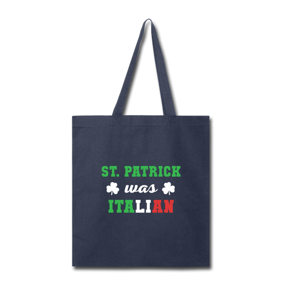 St.Patrick was Italian Cotton Tote Bag - navy