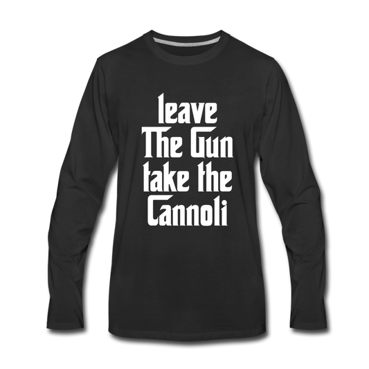 Leave The Gun Take The Cannolis Men's Longsleeve - black