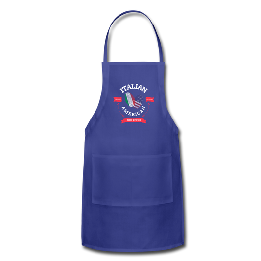 Italian - American and proud Apron - royal blue