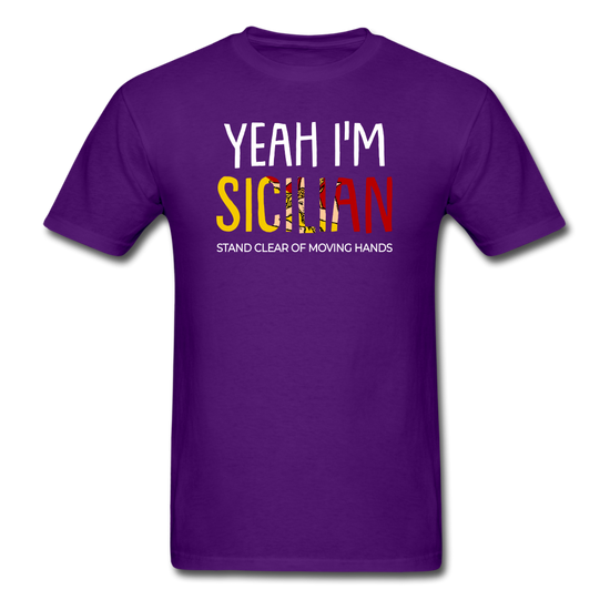 Yeah I am Sicilian Unisex Classic T-Shirt - purple