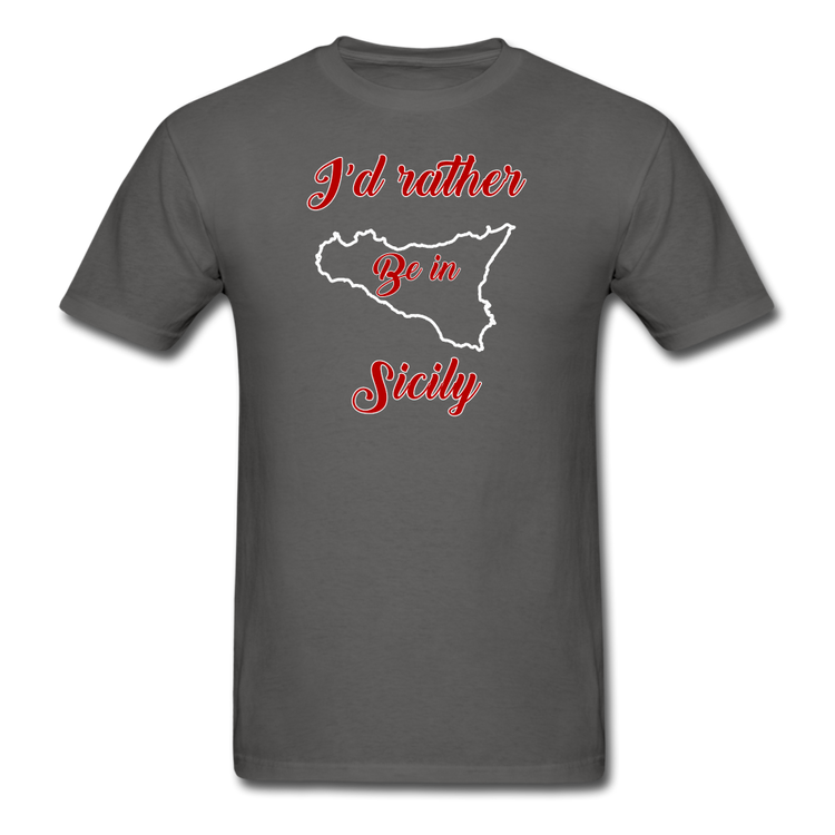 I'd rather be in Sicily Unisex Classic T-Shirt - charcoal