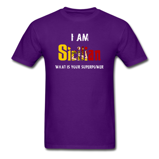 I am Sicilian what's your superpower? Unisex Classic T-Shirt - purple