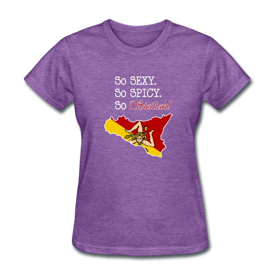 So sexy, So spicy, So Sicilian Women's T-Shirt - purple heather