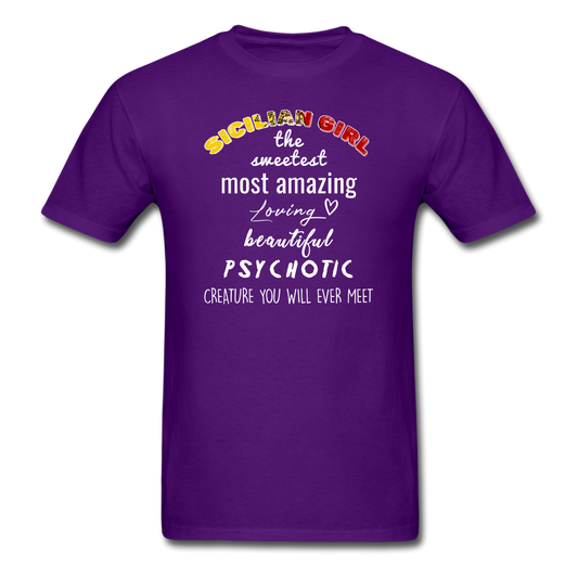 Sicilian Girl the sweetest psychotic creature Unisex Classic T-Shirt - purple