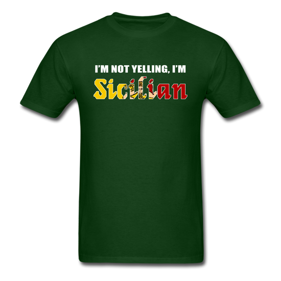 I'm not yelling I'm Sicilian Unisex Classic T-Shirt - forest green