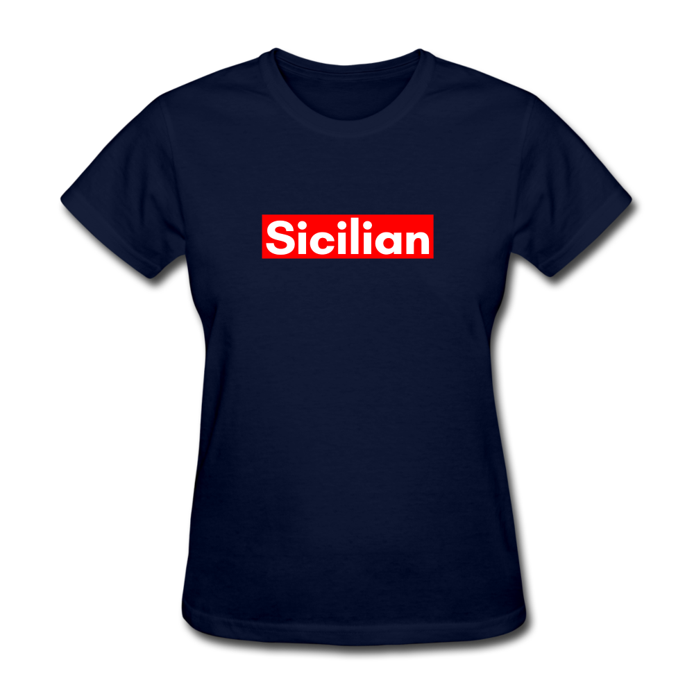 Sicilian Women's T-Shirt - navy