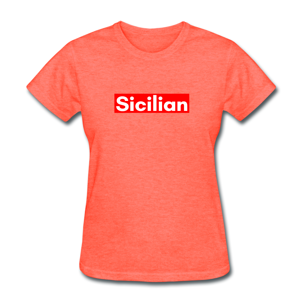 Sicilian Women's T-Shirt - heather coral