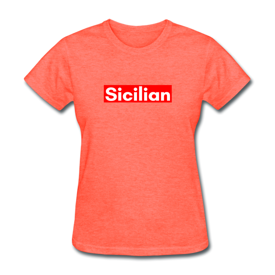 Sicilian Women's T-Shirt - heather coral