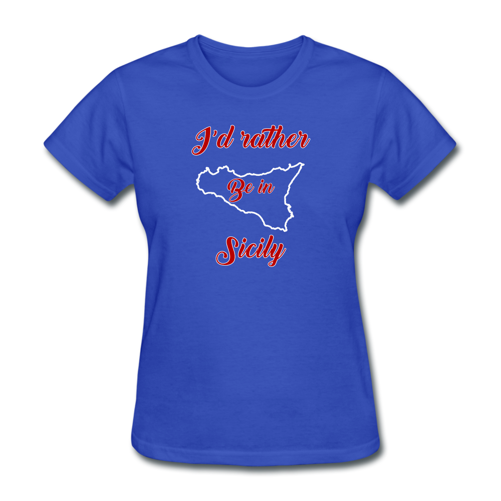 I'd rather be in Sicily Women's T-Shirt - royal blue