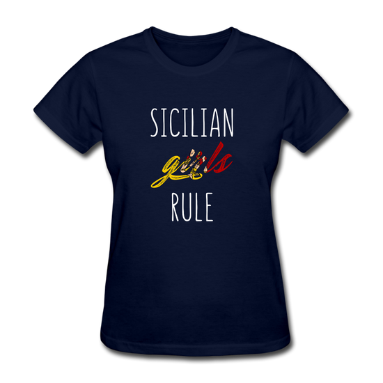 Sicilian girls rule Women's T-Shirt - navy