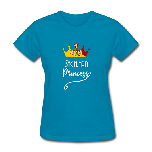 Sicilian Princess Women's T-Shirt - turquoise