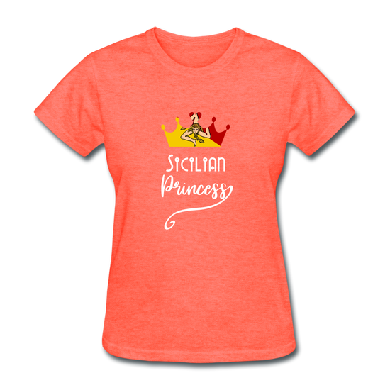 Sicilian Princess Women's T-Shirt - heather coral