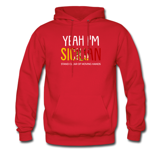 Yeah I am Sicilian Unisex Hoodie - red