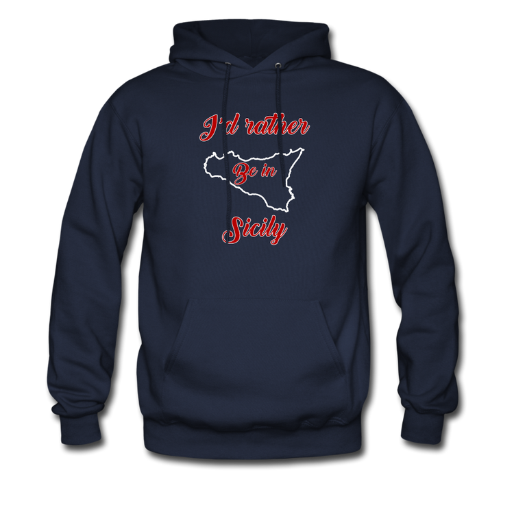 I'd rather be in Sicily Unisex Hoodie - navy